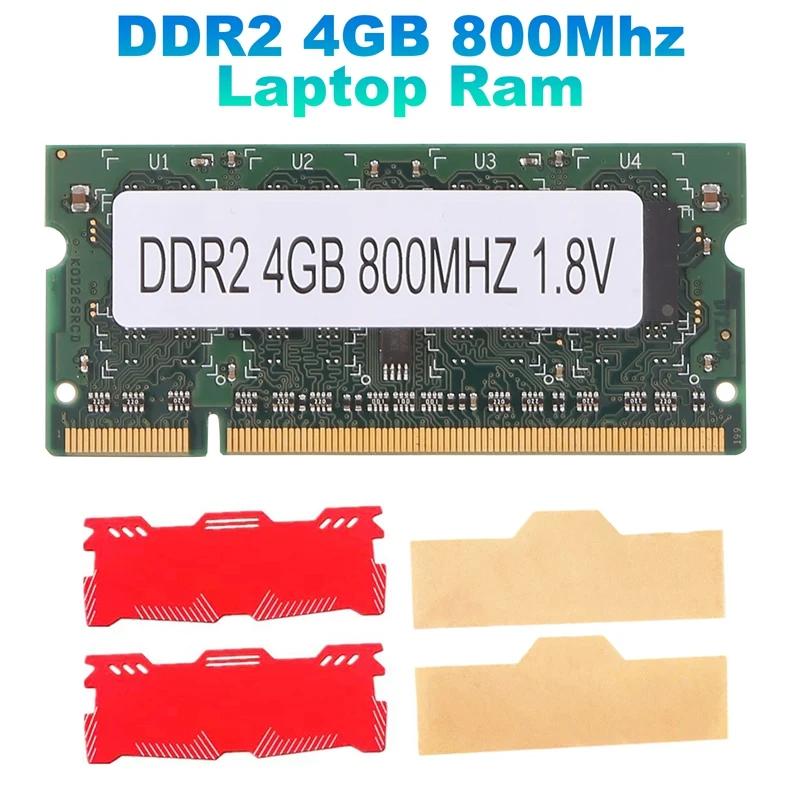 4GB DDR2 Ʈ Ram + ð , 800Mhz PC2 6400 SODIMM 2RX8 200  AMD Ʈ ޸ Ram